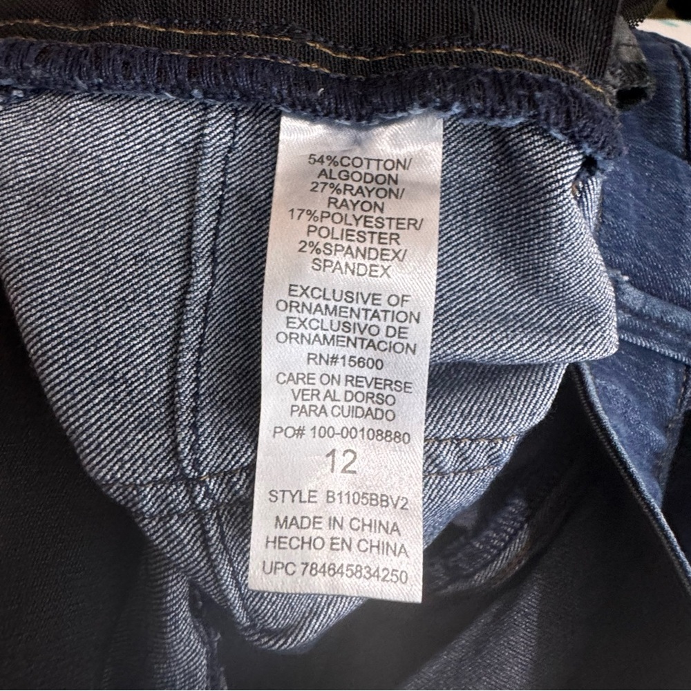 Democracy “Ab”solution Booty Lift Blue Denim Jeggings B1105BBV2 - Picture 3 of 8
